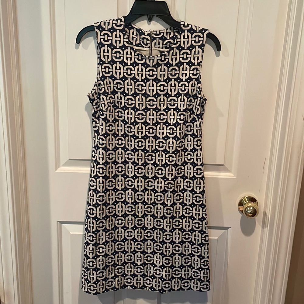 Banana Republic stretchy Sleeveless Blue & White patterned Dress size 2 BA23